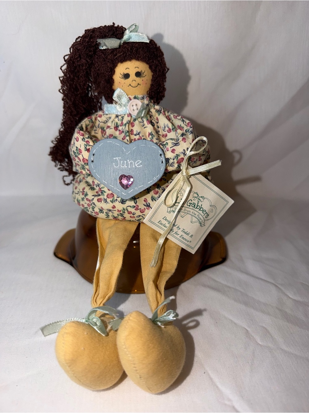 VTG 1997 Enesco Li’l Gabbers June Birthday Doll - Designed by Teddi B. - NWT